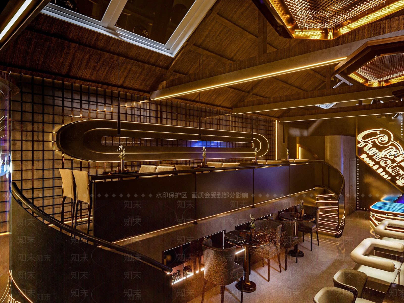 工业风酒吧3D模型下载【ID:1109130688】