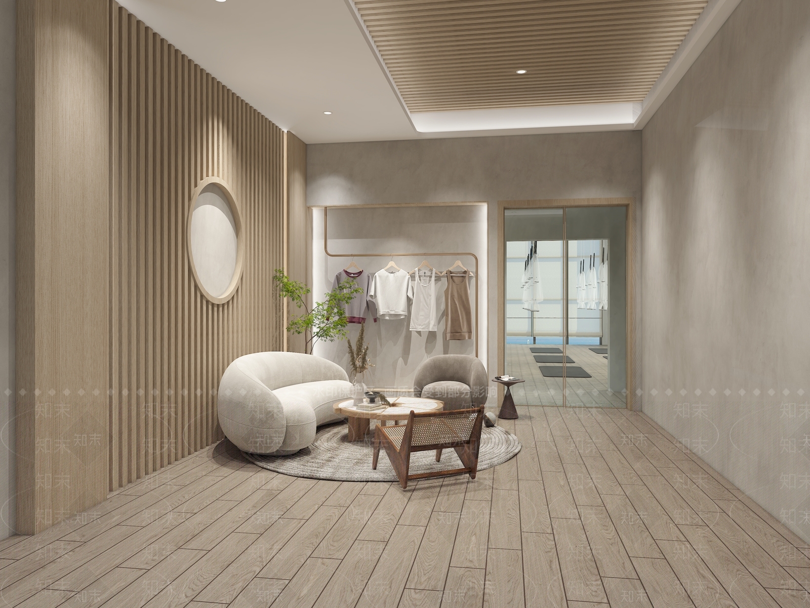 现代瑜伽室3D模型下载【ID:1109134150】