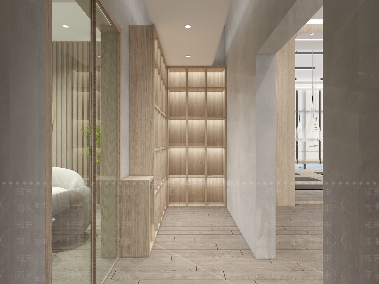 现代瑜伽室3D模型下载【ID:1109134150】