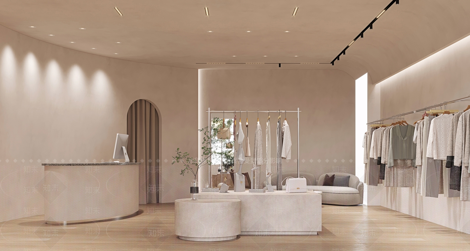 侘寂服装鞋店3D模型下载【ID:1109137470】