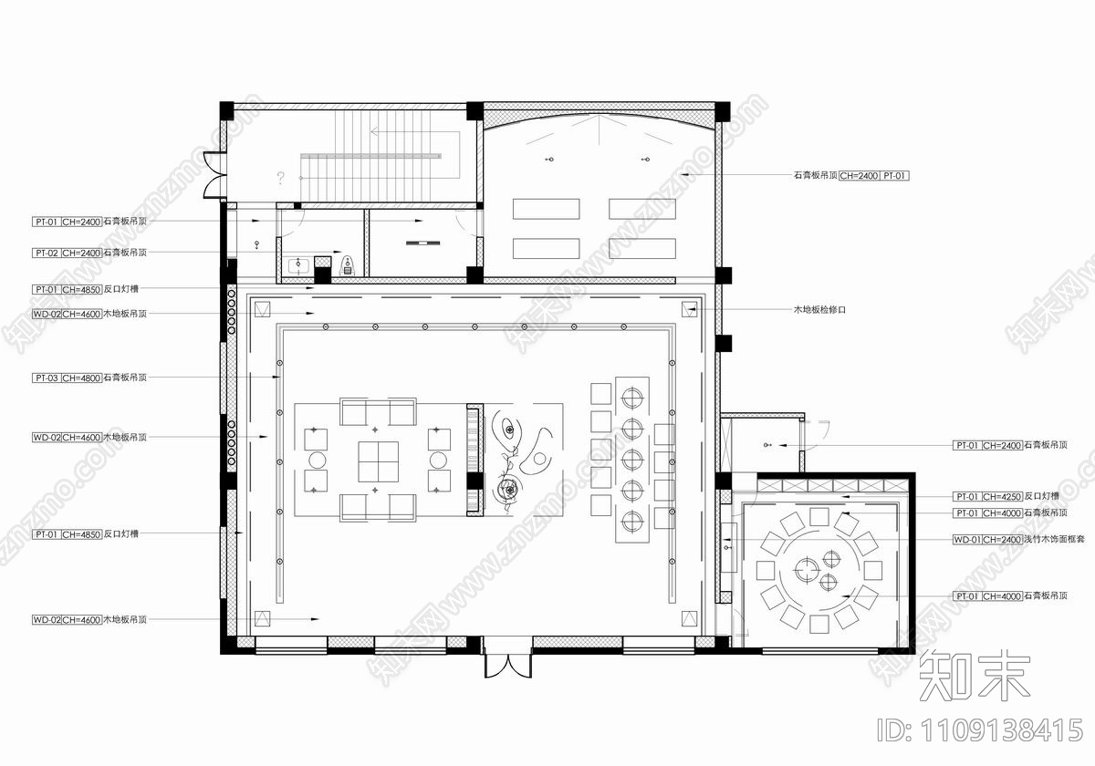 美学生活馆施工图cad施工图下载【ID:1109138415】