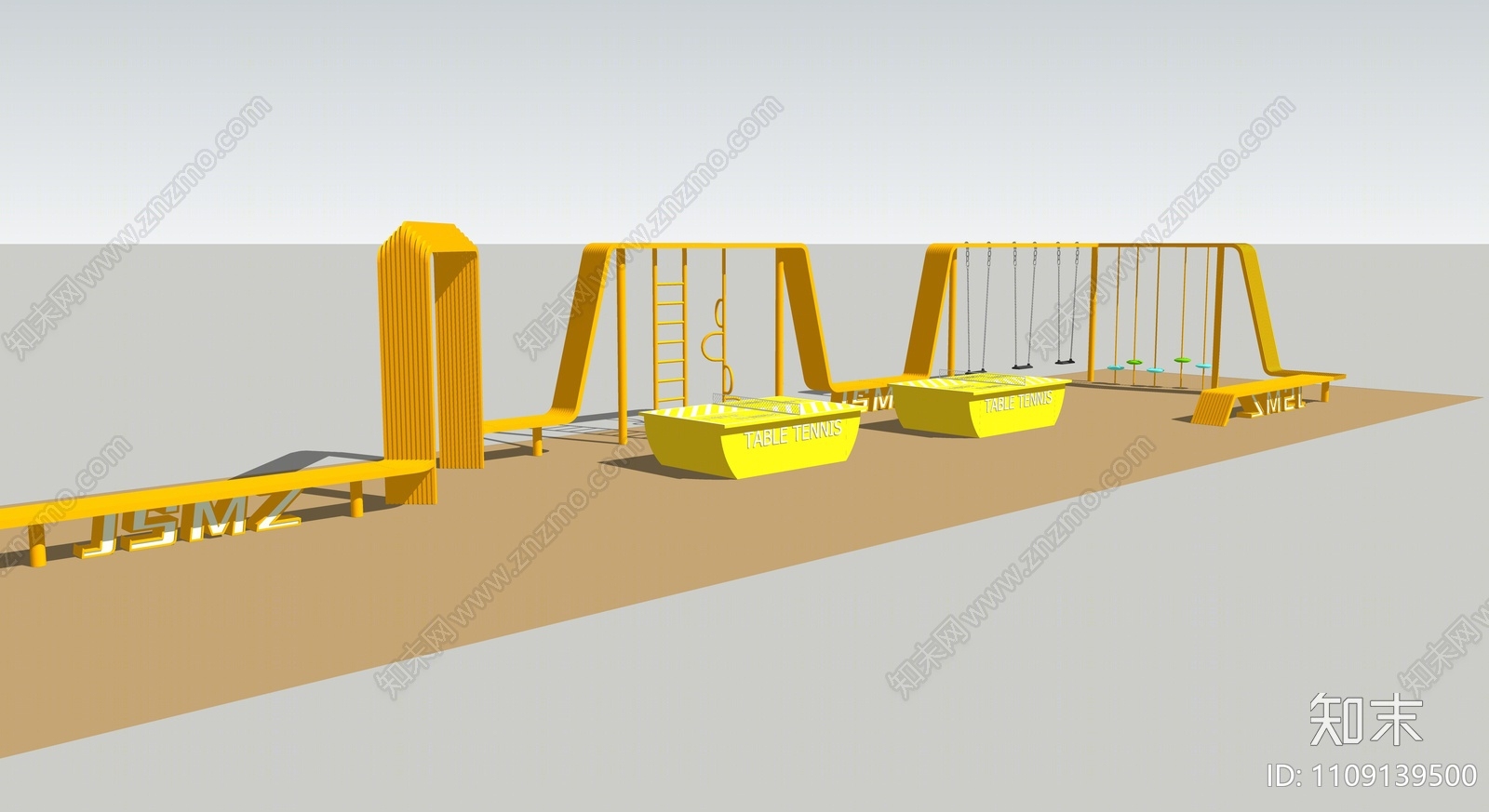 现代儿童游乐娱乐设施SU模型下载【ID:1109139500】