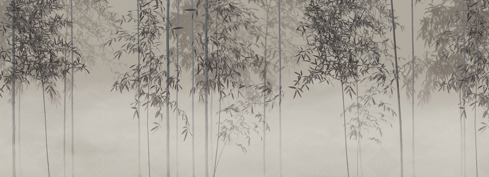 新中式竹子壁画贴图下载【ID:1109155896】