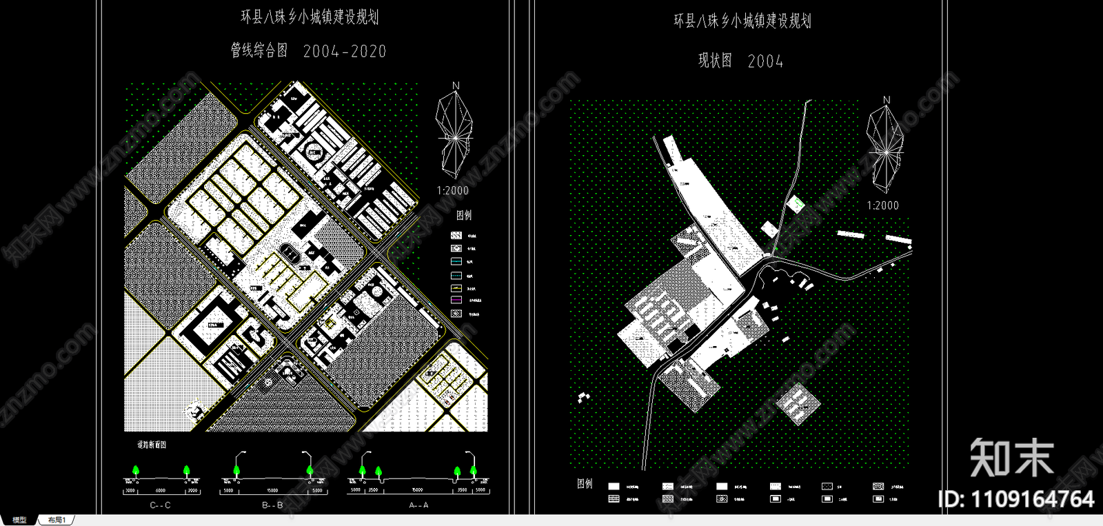 环县八珠乡规划图cad施工图下载【ID:1109164764】