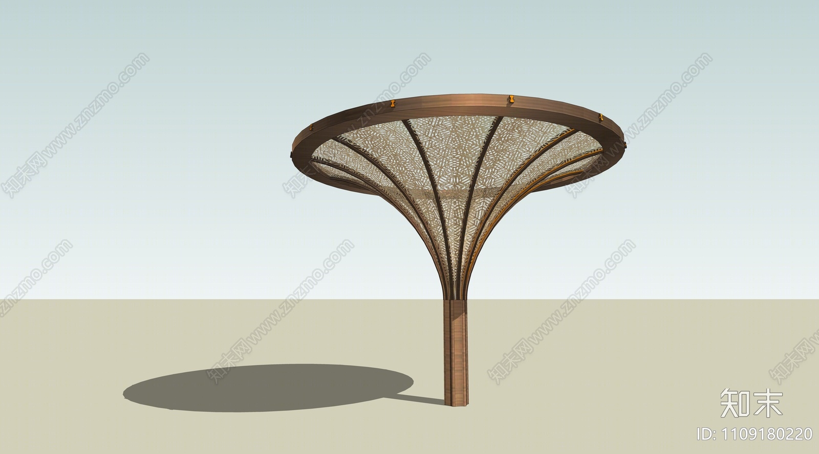 现代亭子SU模型下载【ID:1109180220】