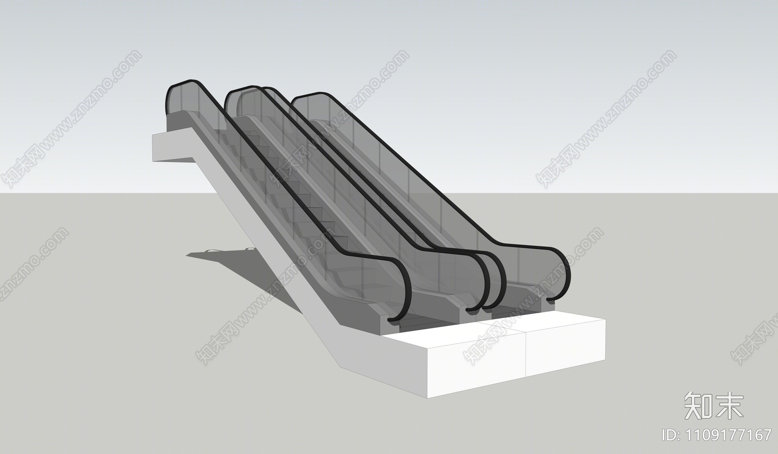 现代电梯扶梯SU模型下载【ID:1109177167】