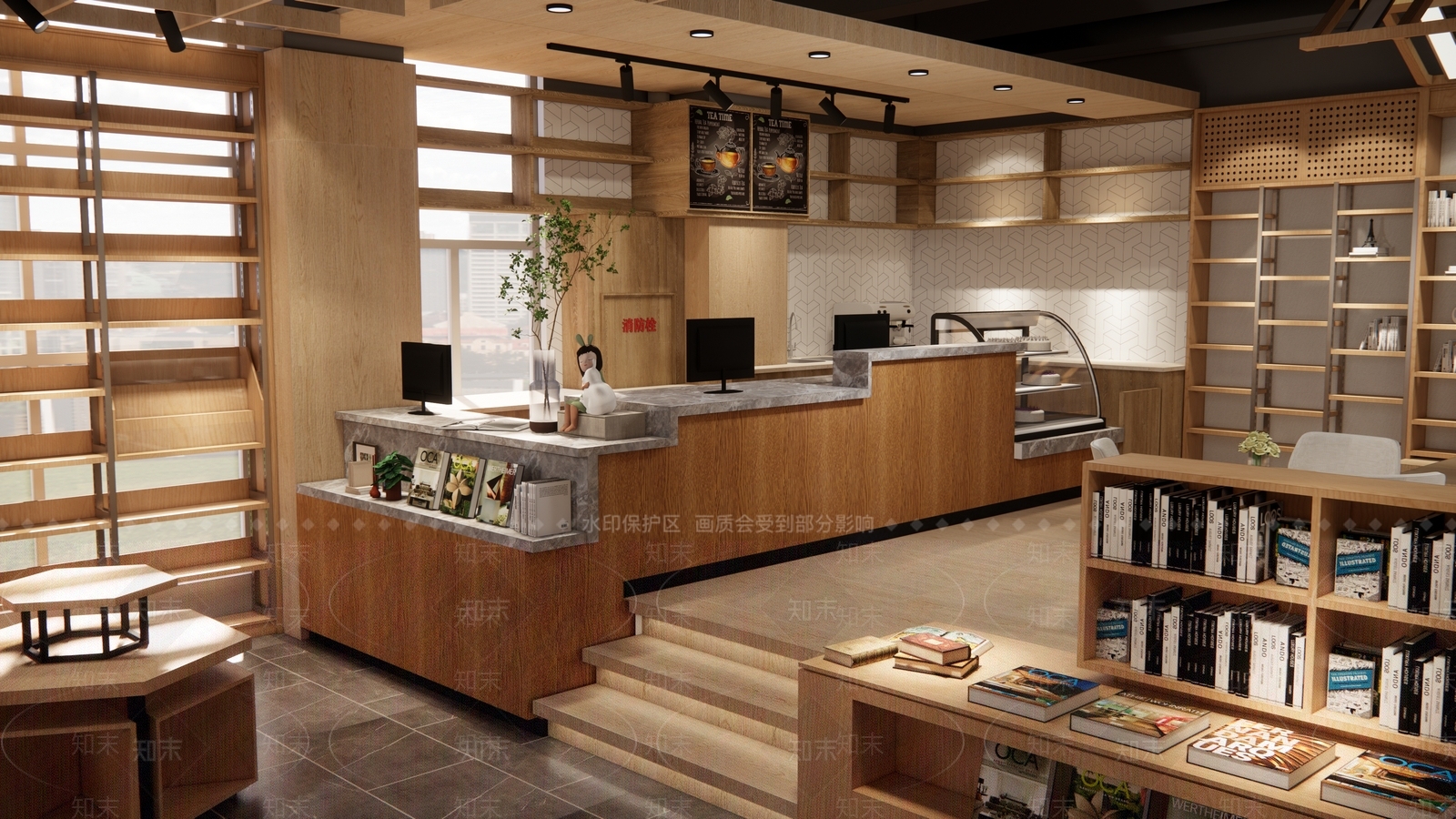 现代书店SU模型下载【ID:1109179095】