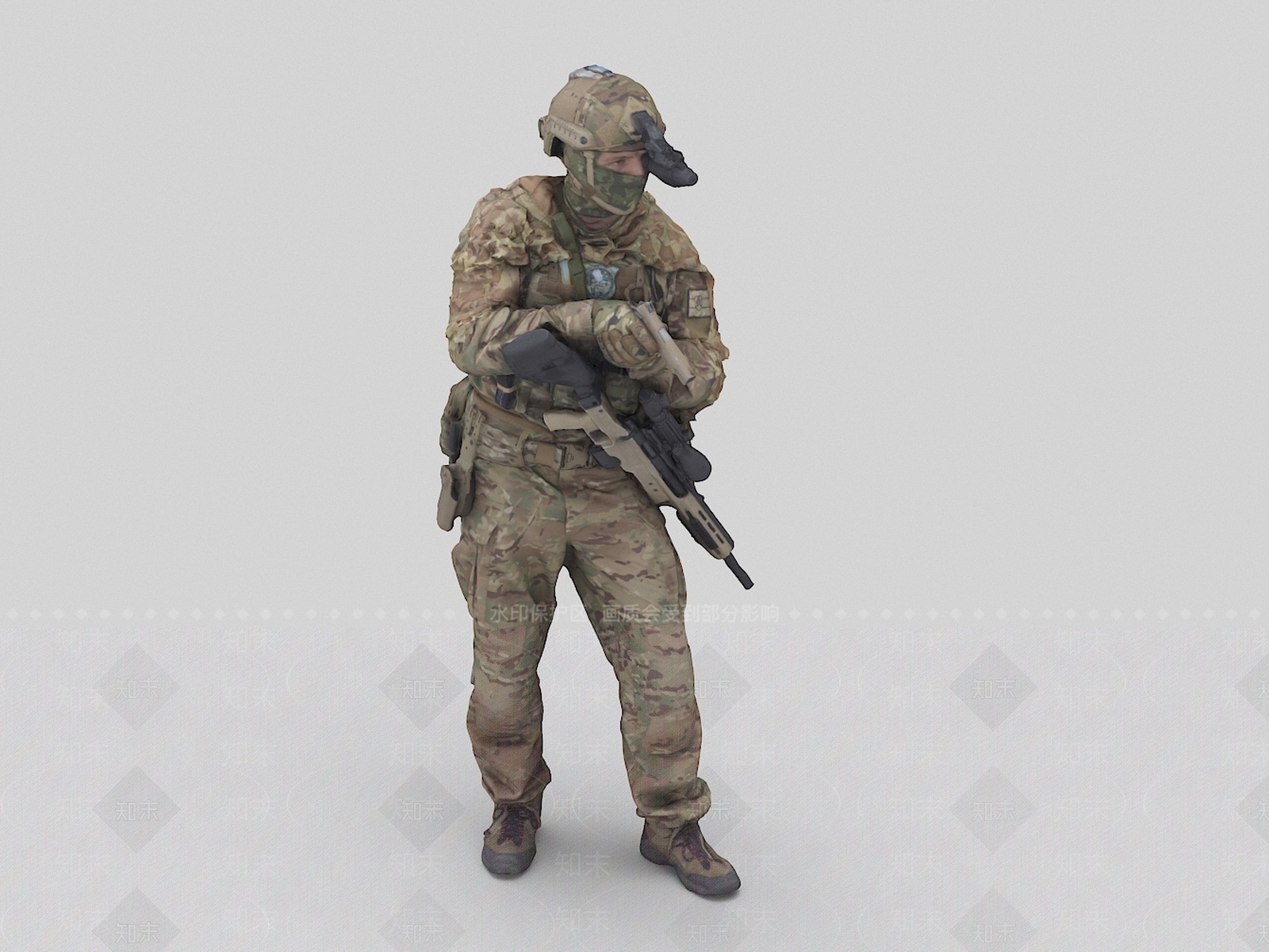 现代军人3D模型下载【ID:1109180746】