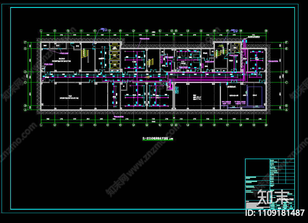 医院住院部水施cad施工图下载【ID:1109181487】