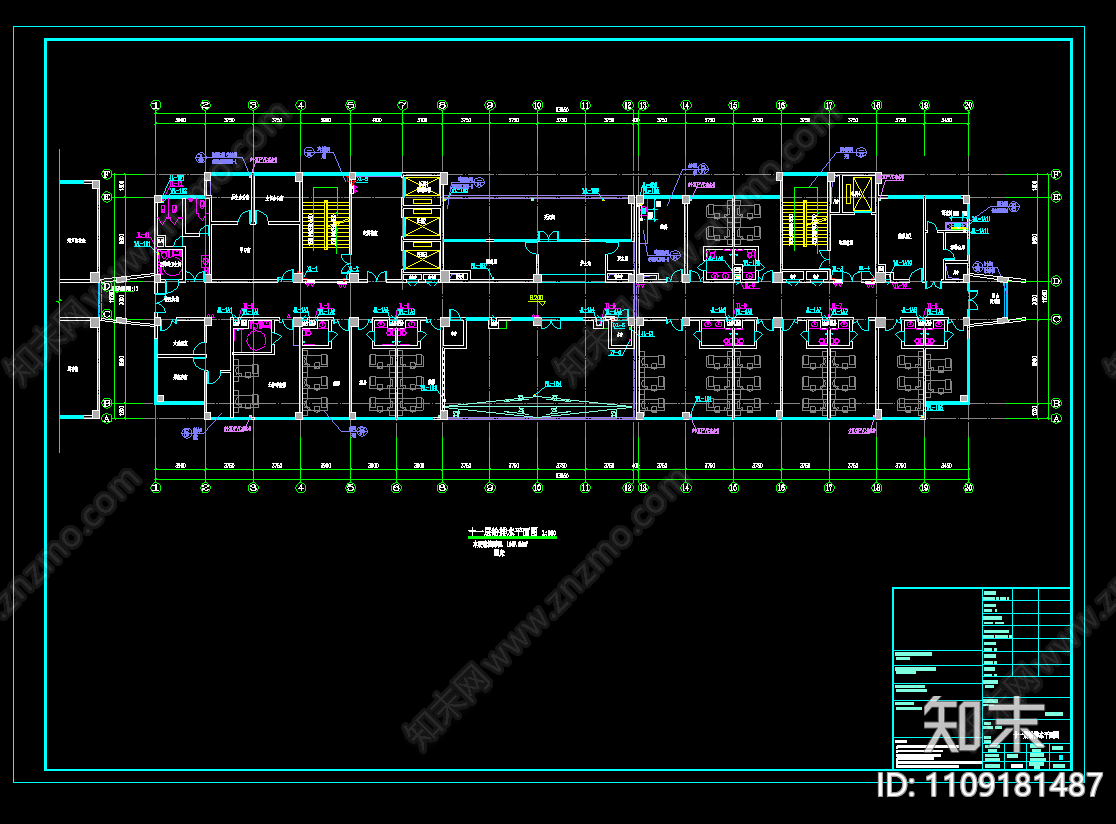 医院住院部水施cad施工图下载【ID:1109181487】