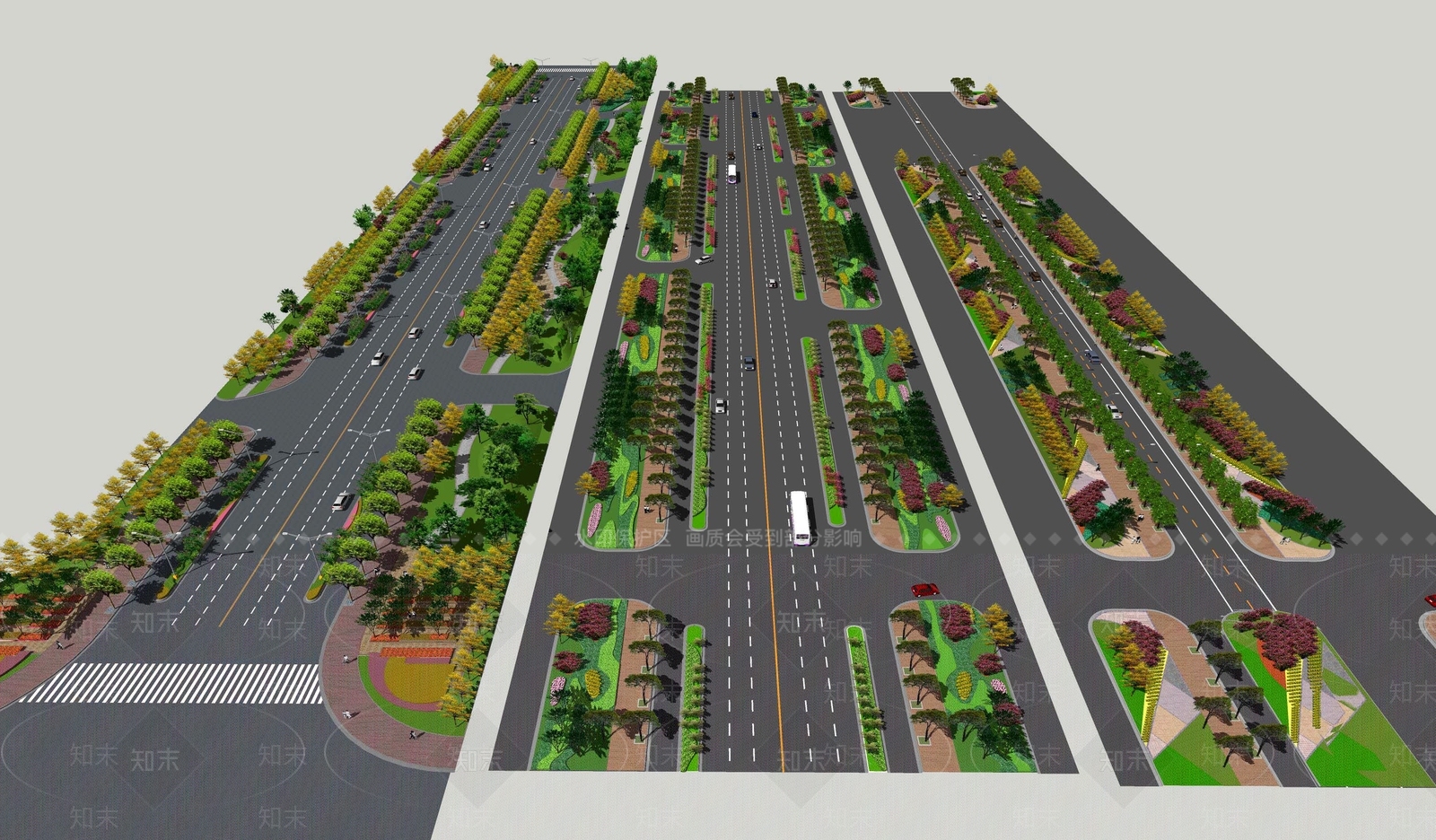 现代道路SU模型下载【ID:1109183728】