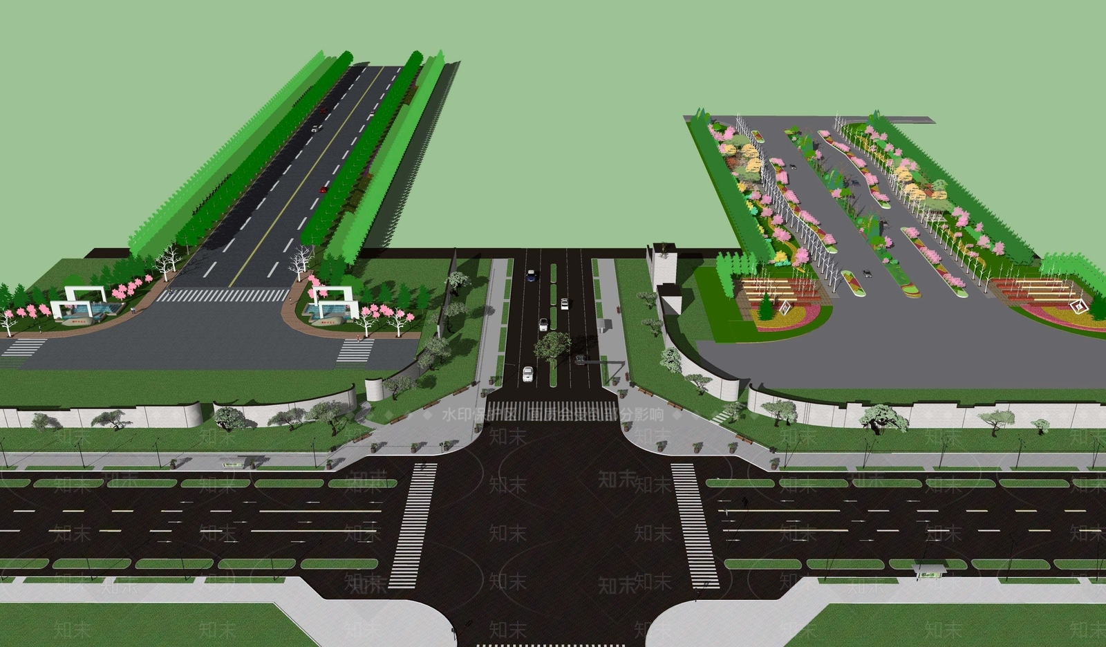 现代道路SU模型下载【ID:1109184026】