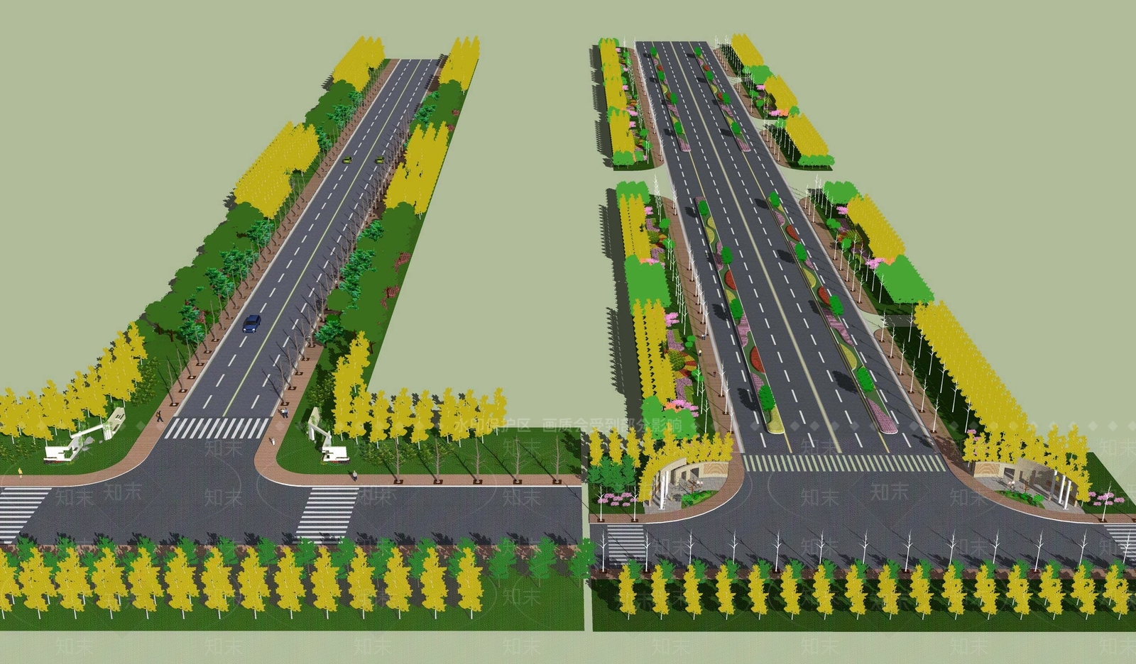 现代道路SU模型下载【ID:1109184077】