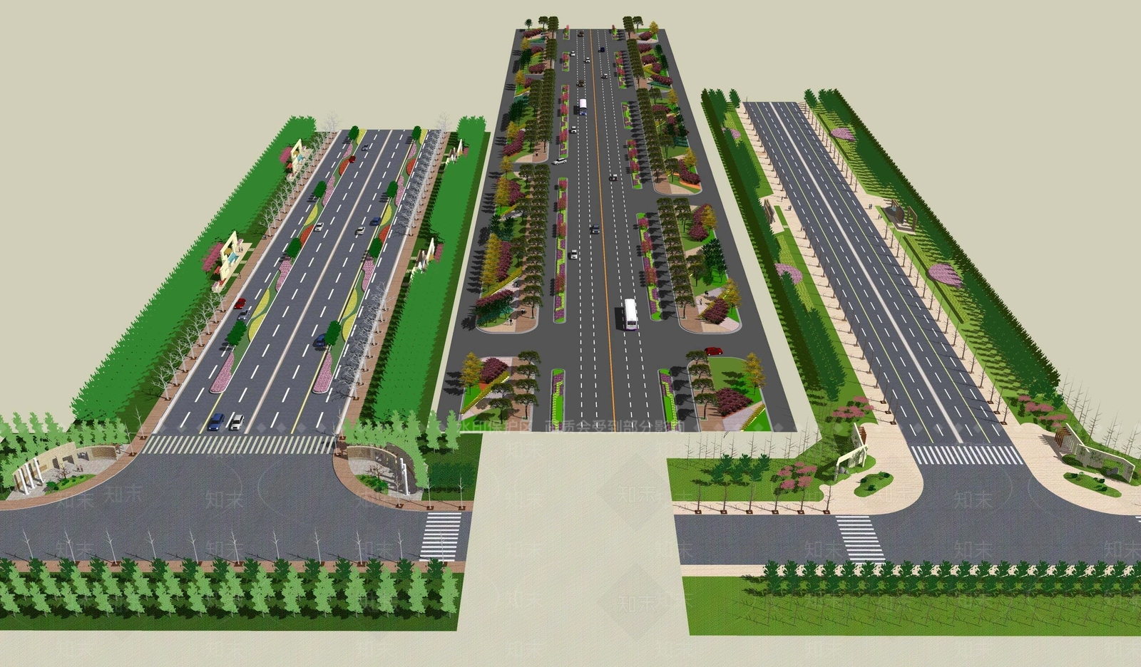 现代道路SU模型下载【ID:1109184009】