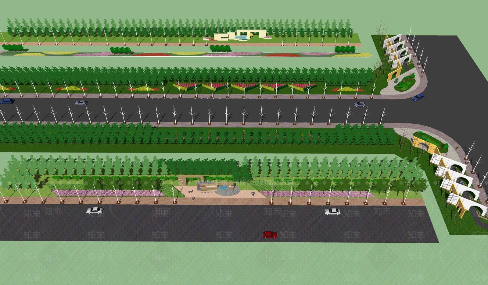 现代道路SU模型下载【ID:1109184152】