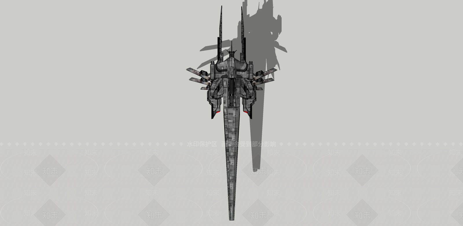 现代科幻飞船SU模型下载【ID:1109190094】