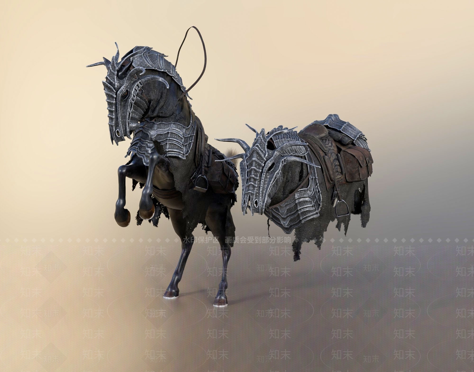现代战马3D模型下载【ID:1109195660】