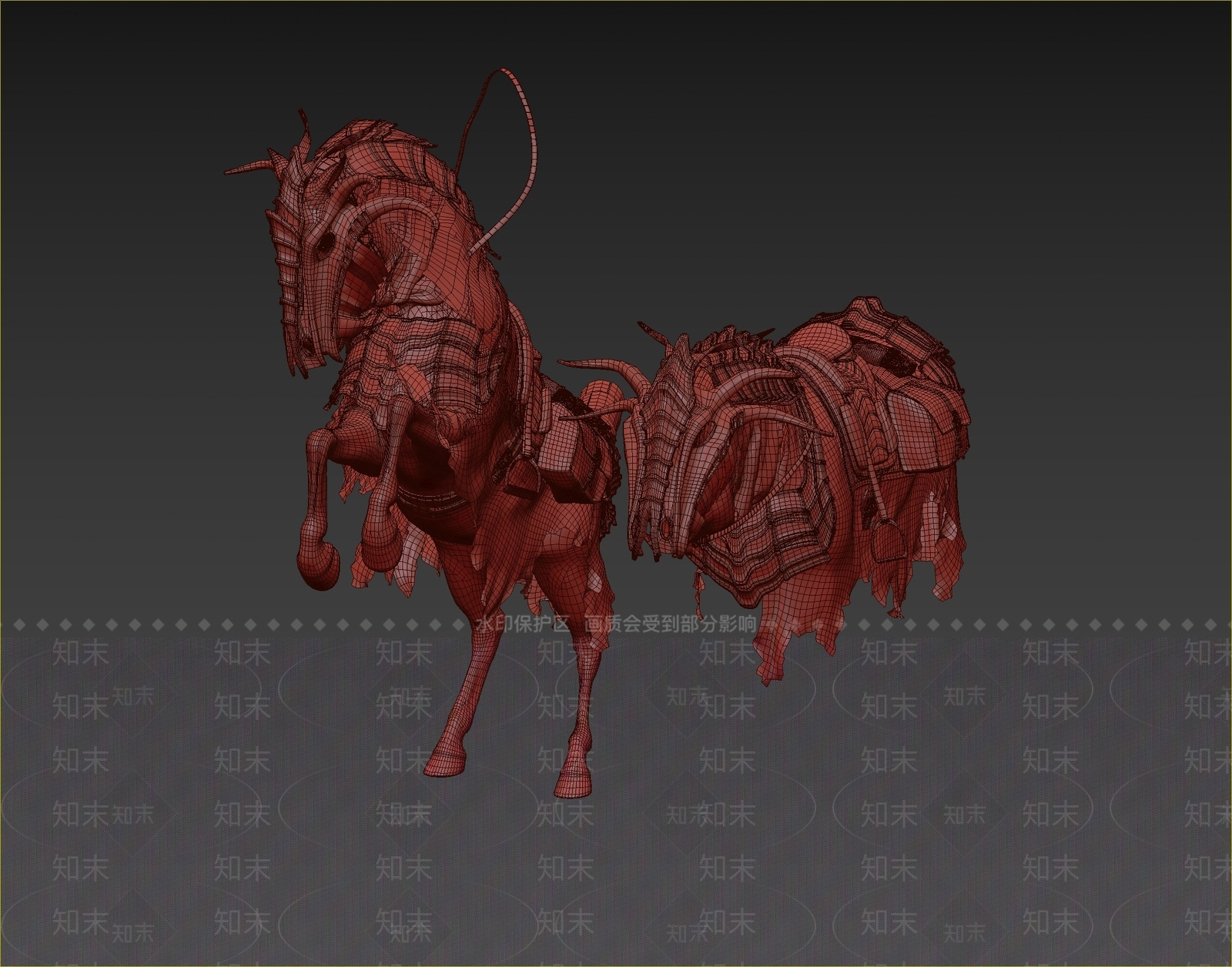 现代战马3D模型下载【ID:1109195660】