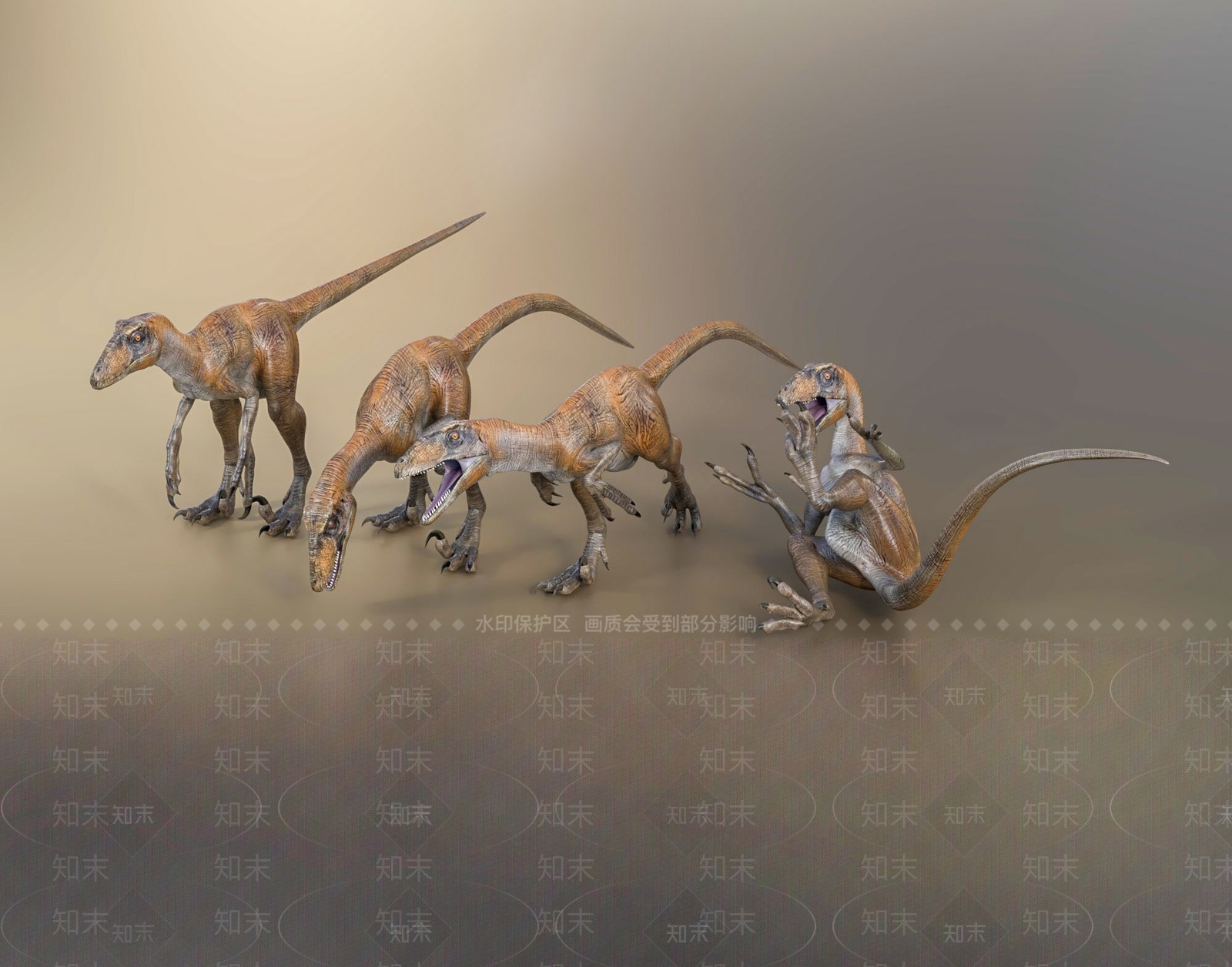 欧式古典恐龙3D模型下载【ID:1109195616】
