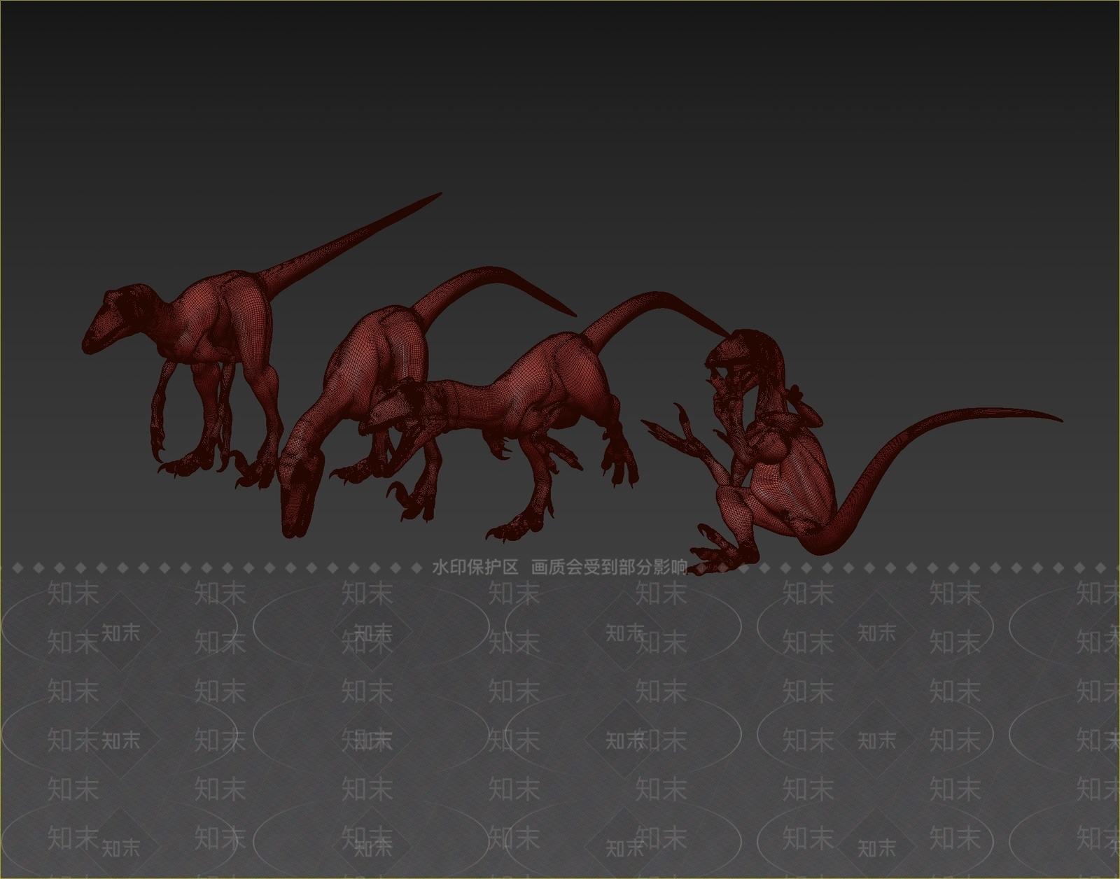 欧式古典恐龙3D模型下载【ID:1109195616】
