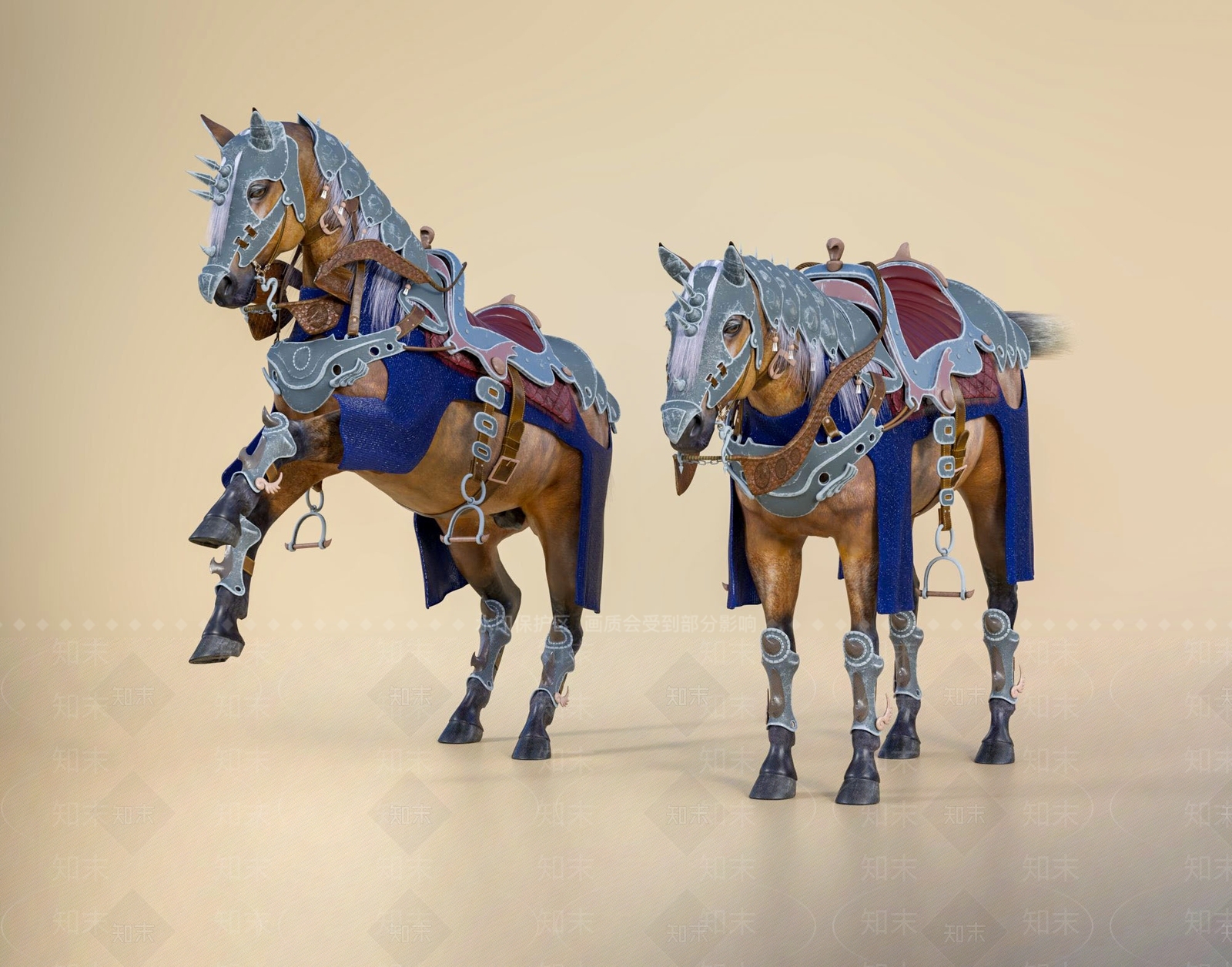 现代战马3D模型下载【ID:1109195779】