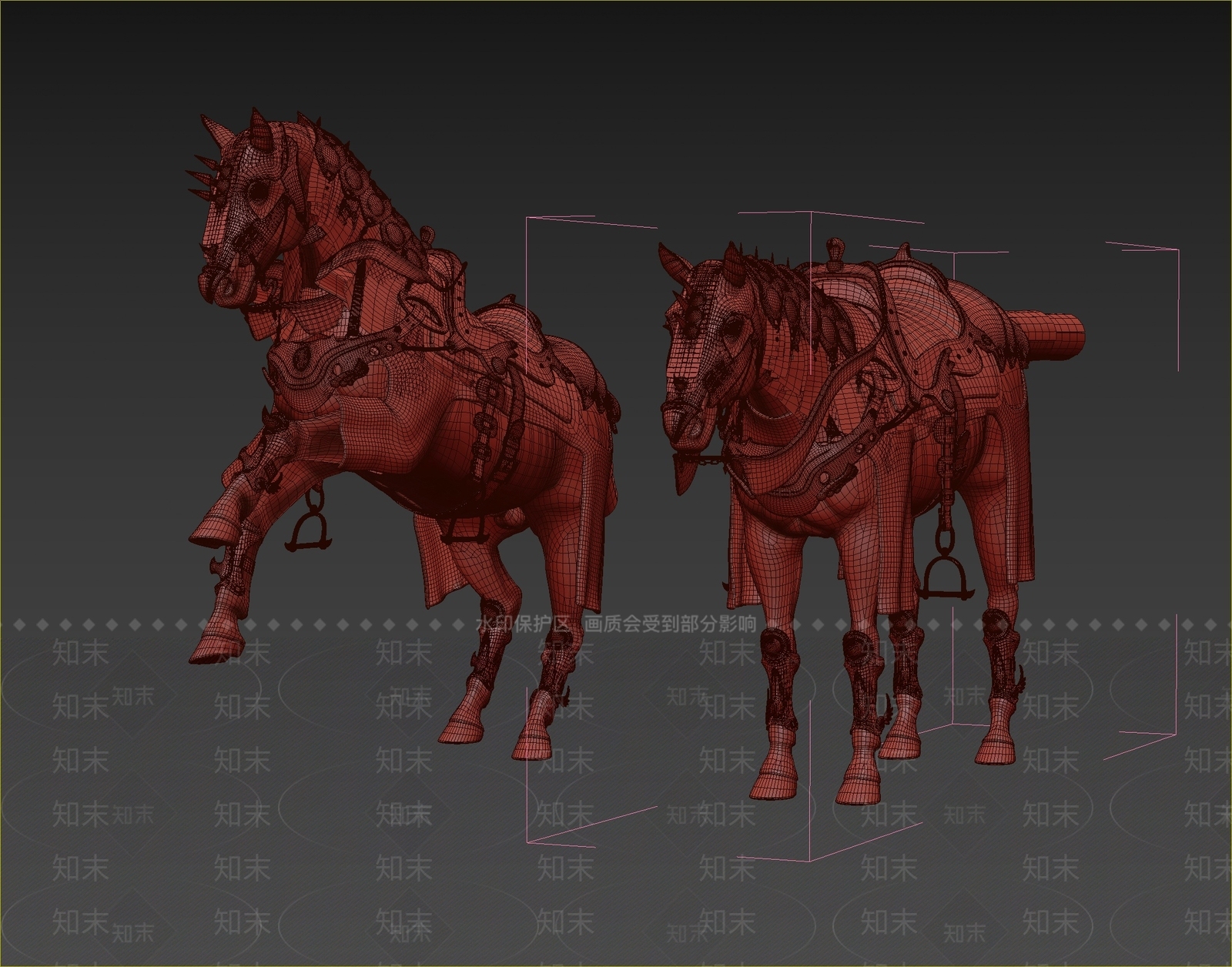 现代战马3D模型下载【ID:1109195779】