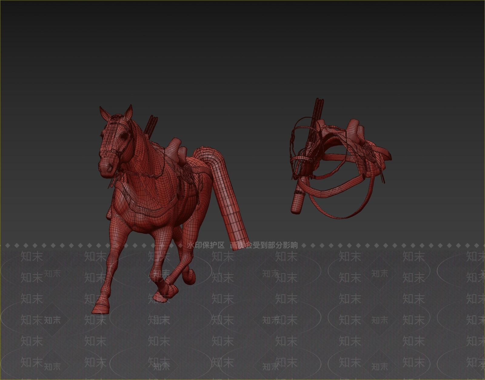 现代战马3D模型下载【ID:1109195823】