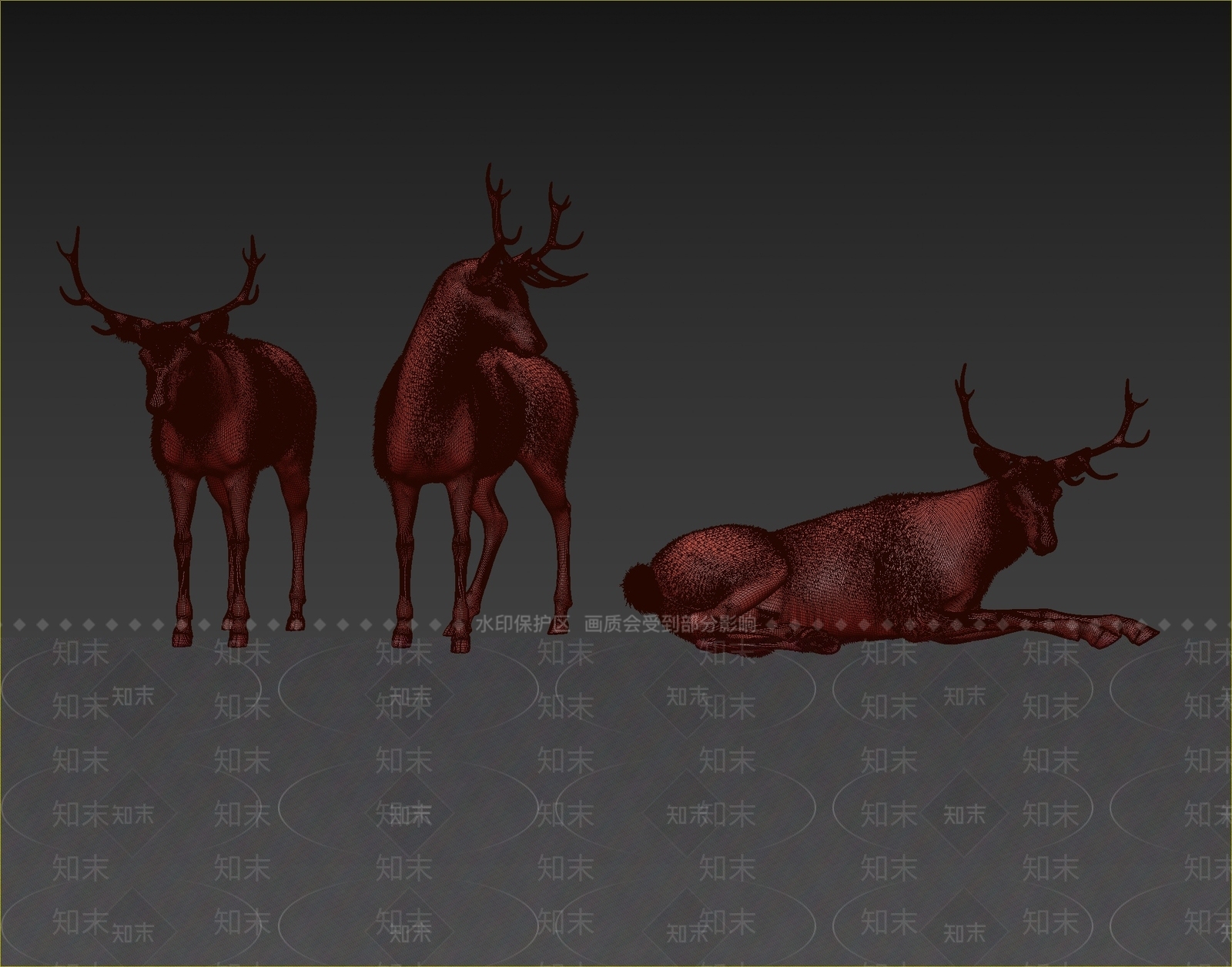 现代鹿3D模型下载【ID:1109195887】