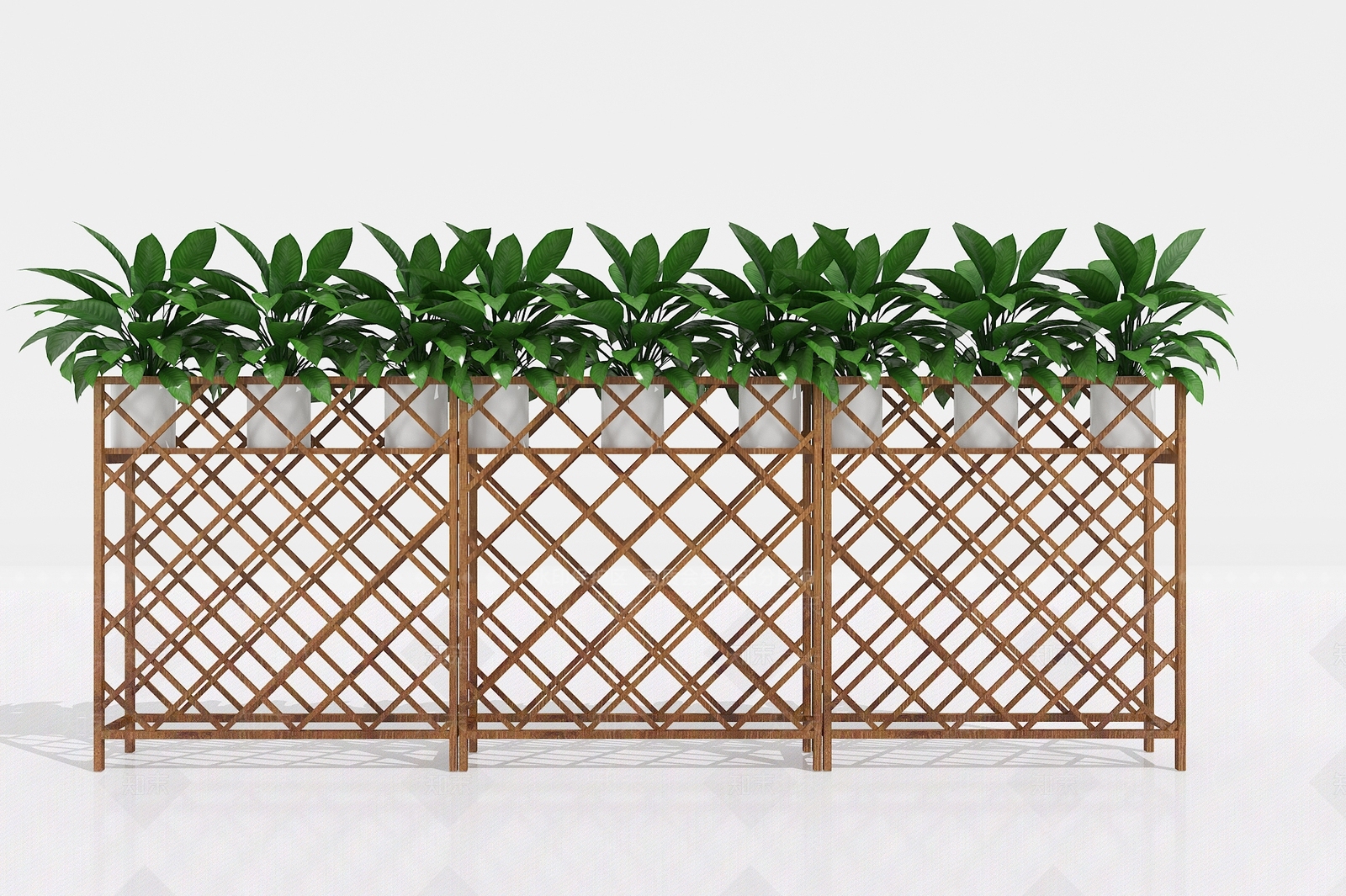 现代实木围栏3D模型下载【ID:1109229886】