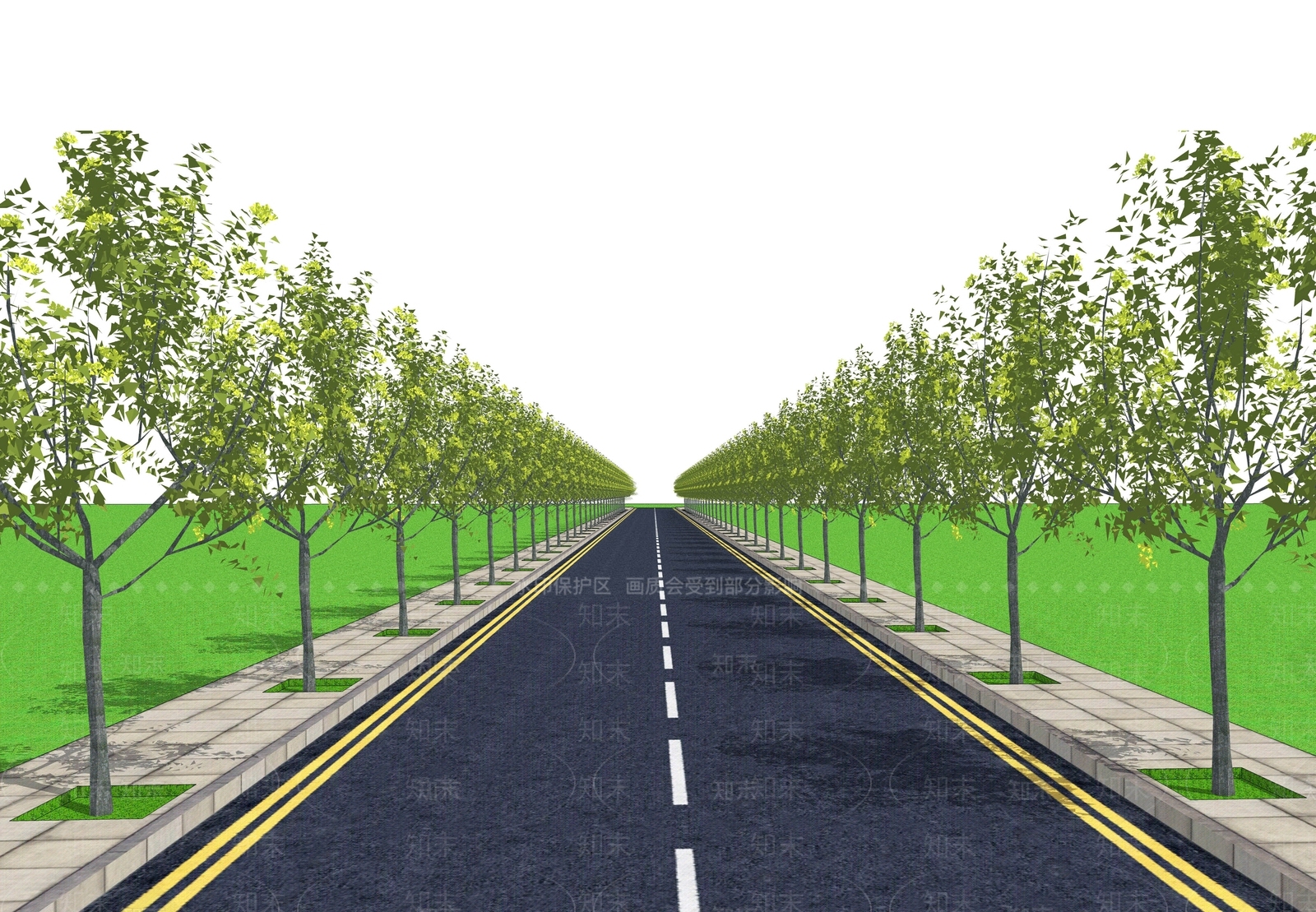 现代道路SU模型下载【ID:1109199531】