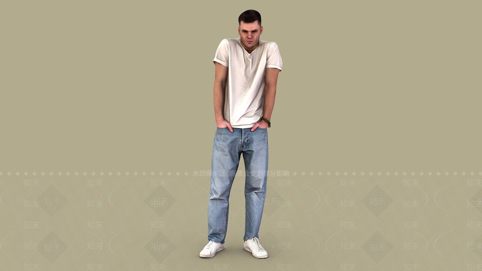 现代男人3D模型下载【ID:1109214428】