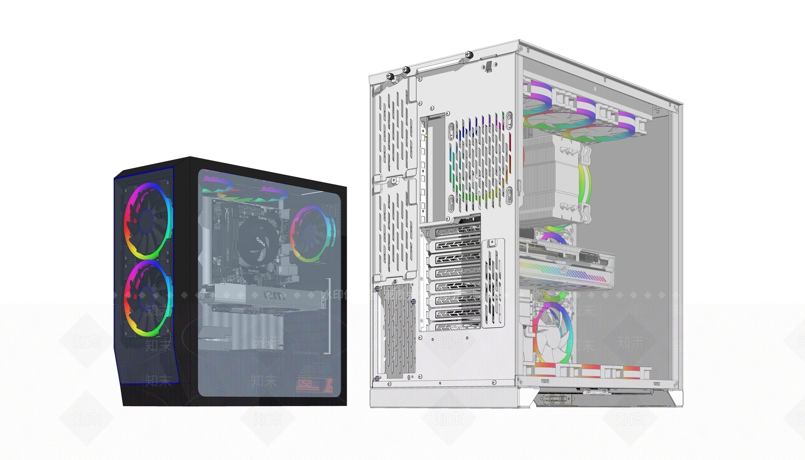 现代电脑主机SU模型下载【ID:1109214853】