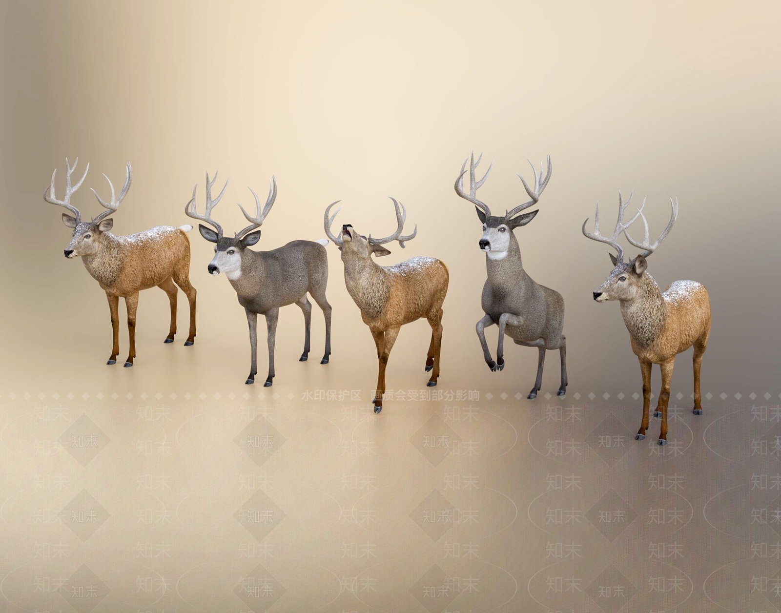 鹿3D模型下载【ID:1109215743】