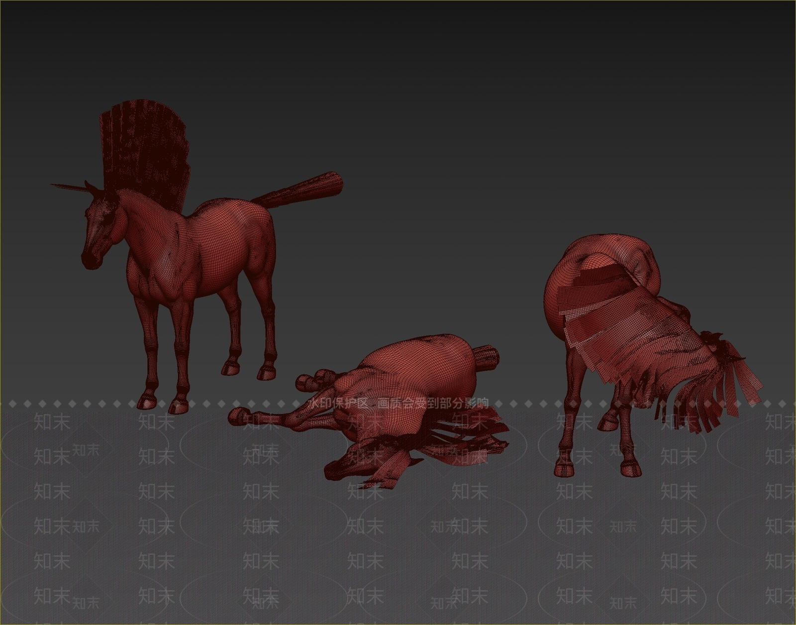 现代马3D模型下载【ID:1109215975】