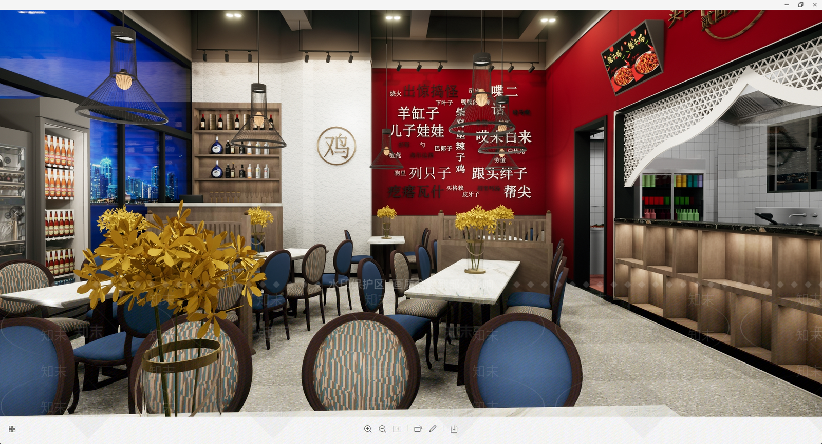 现代快餐店SU模型下载【ID:1109217280】