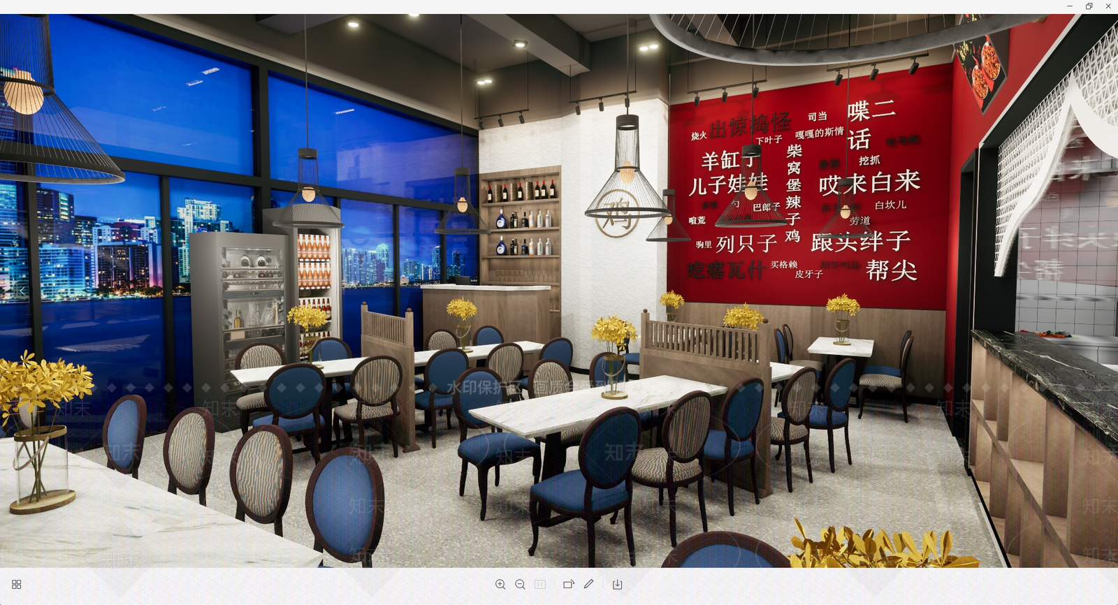 现代快餐店SU模型下载【ID:1109217280】