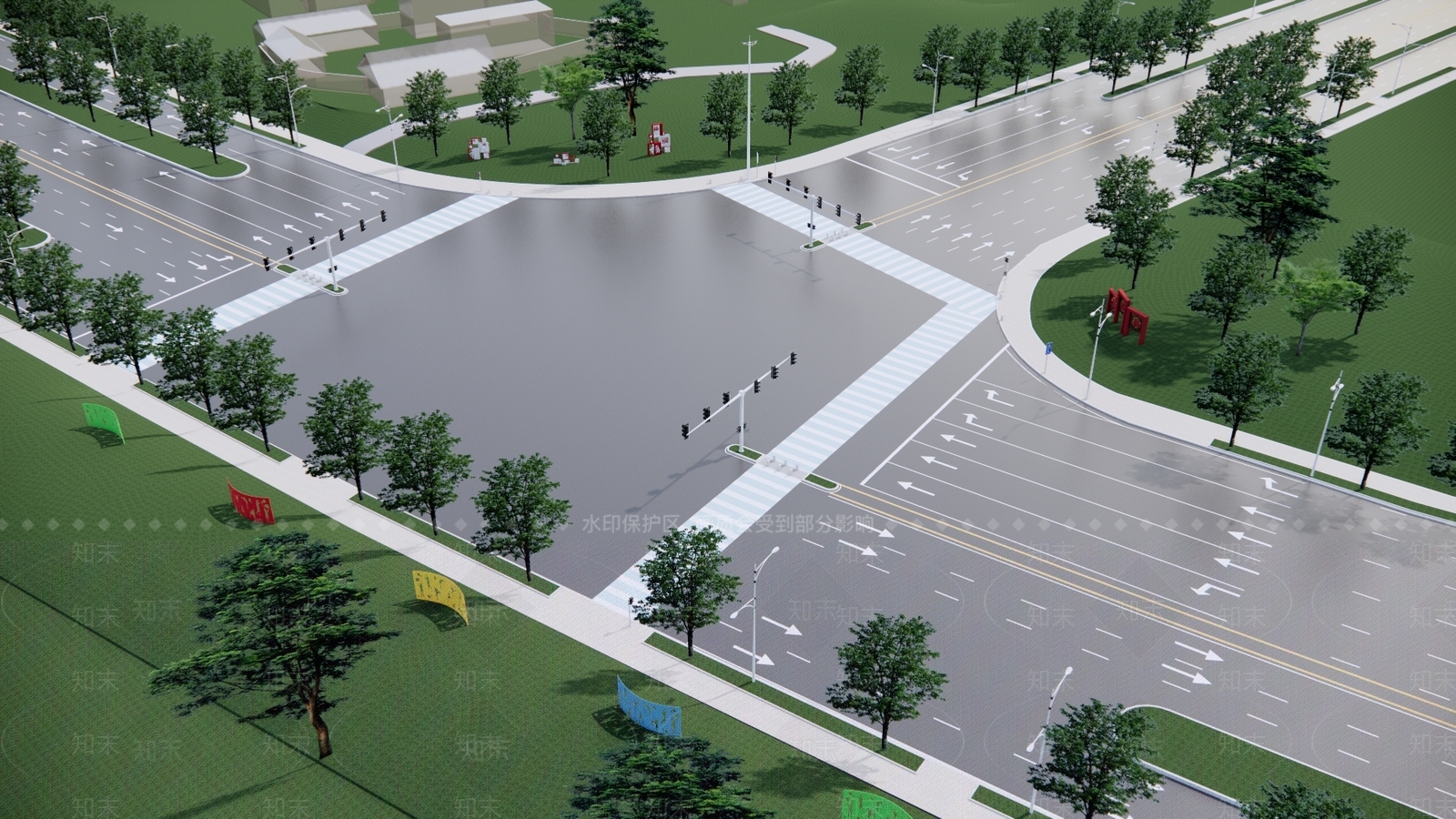 现代道路SU模型下载【ID:1109222916】