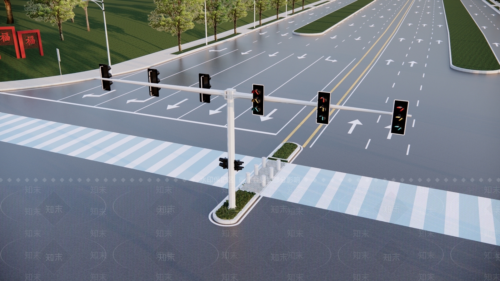 现代道路SU模型下载【ID:1109222916】