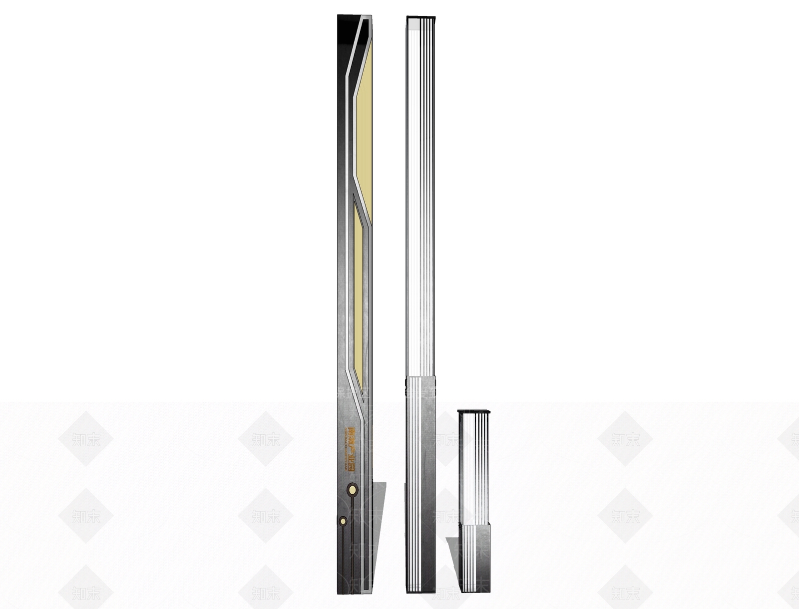 现代景观灯具SU模型下载【ID:1109233650】