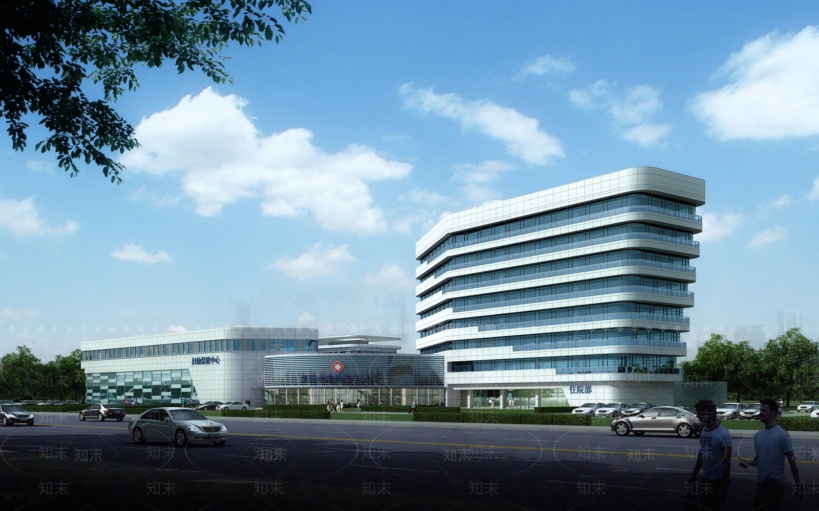 现代医疗建筑SU模型下载【ID:1109238849】