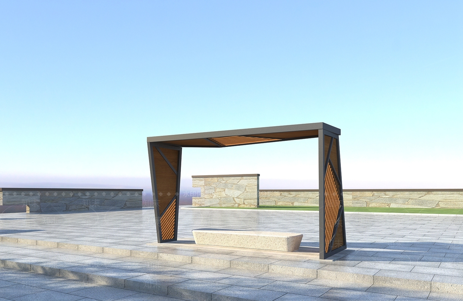 新中式亭子3D模型下载【ID:1109240813】