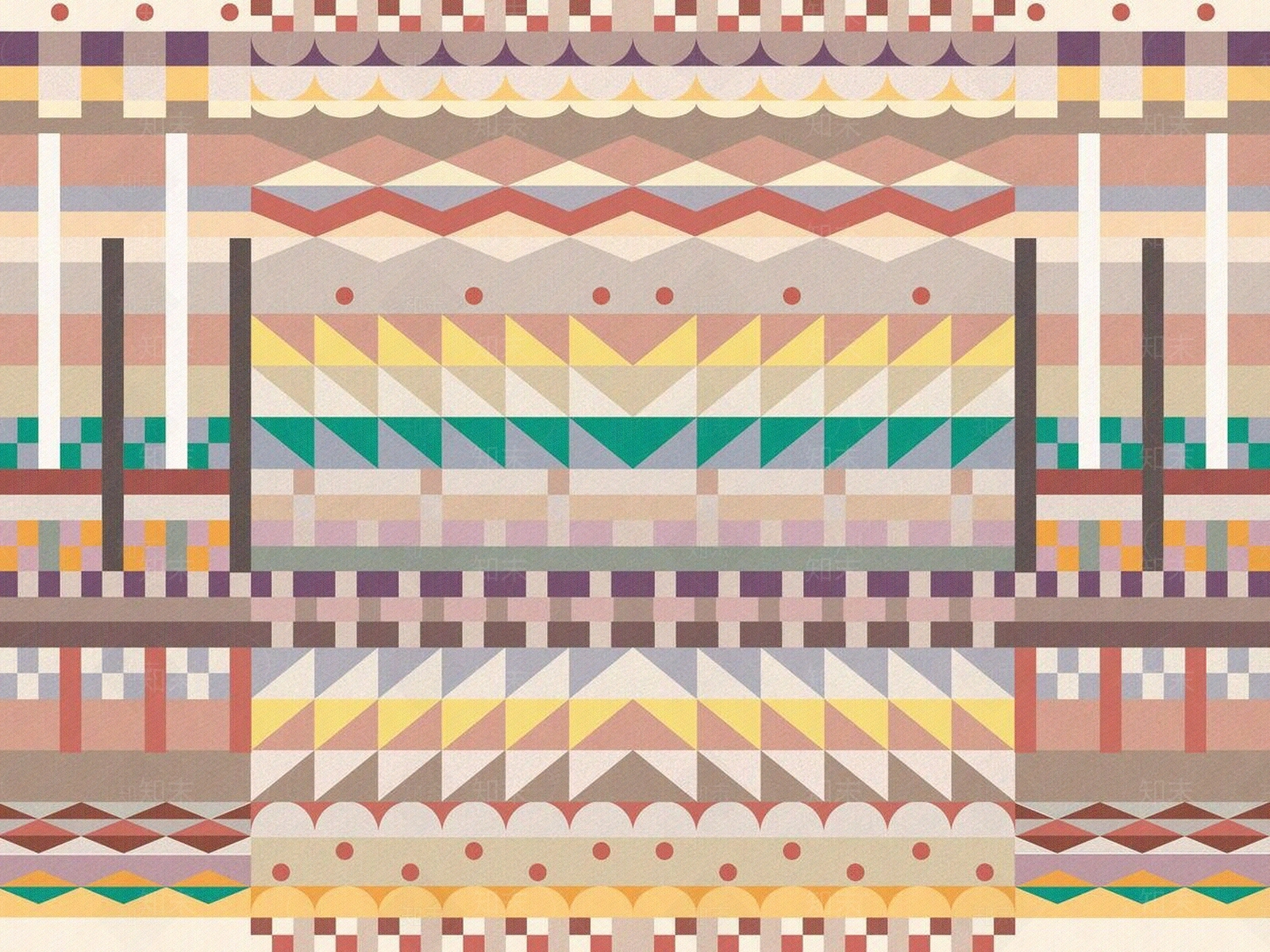 彩色菱形格子几何图案壁纸贴图下载【ID:1109258945】