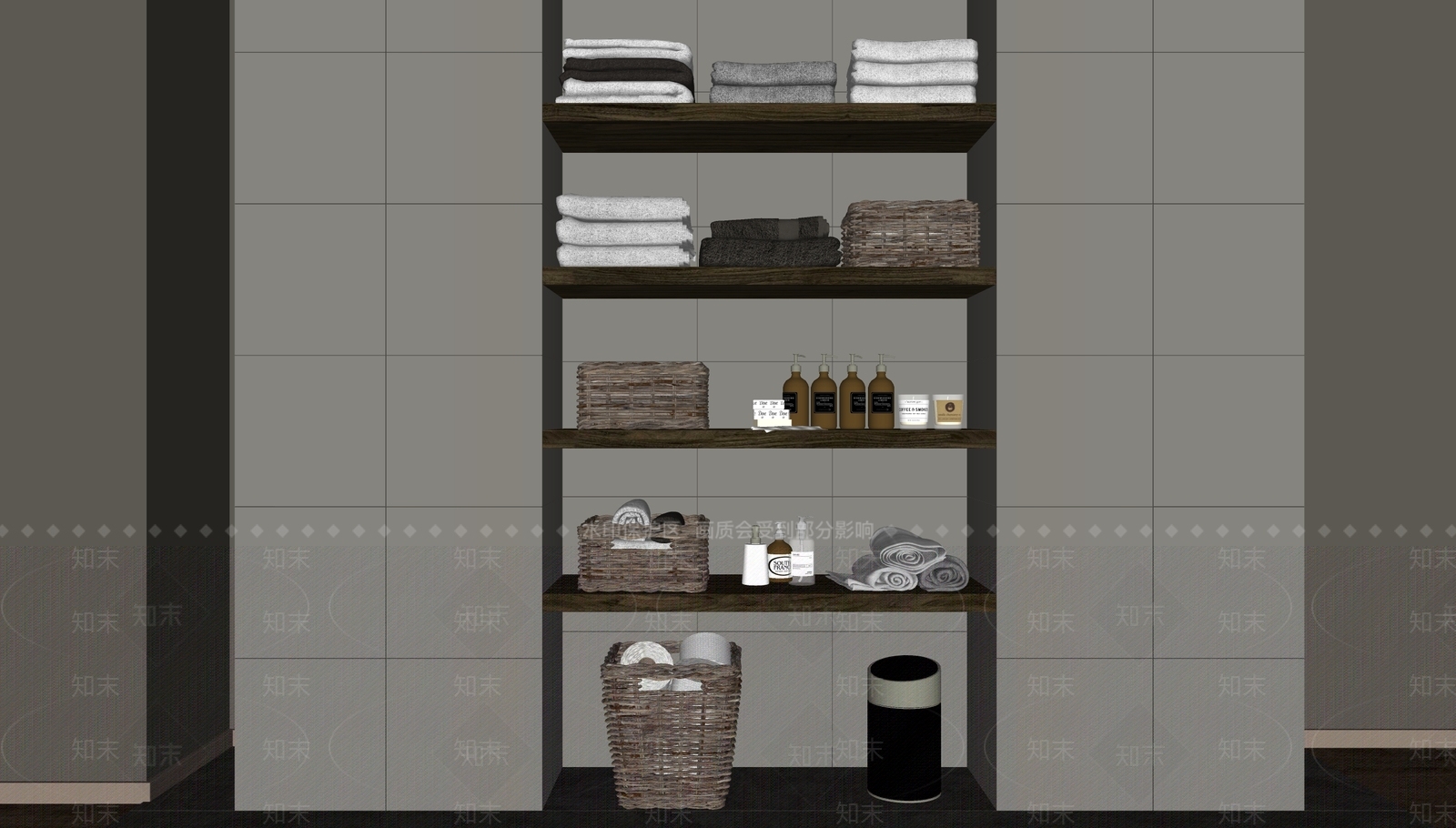 现代洗浴用品SU模型下载【ID:1109264138】