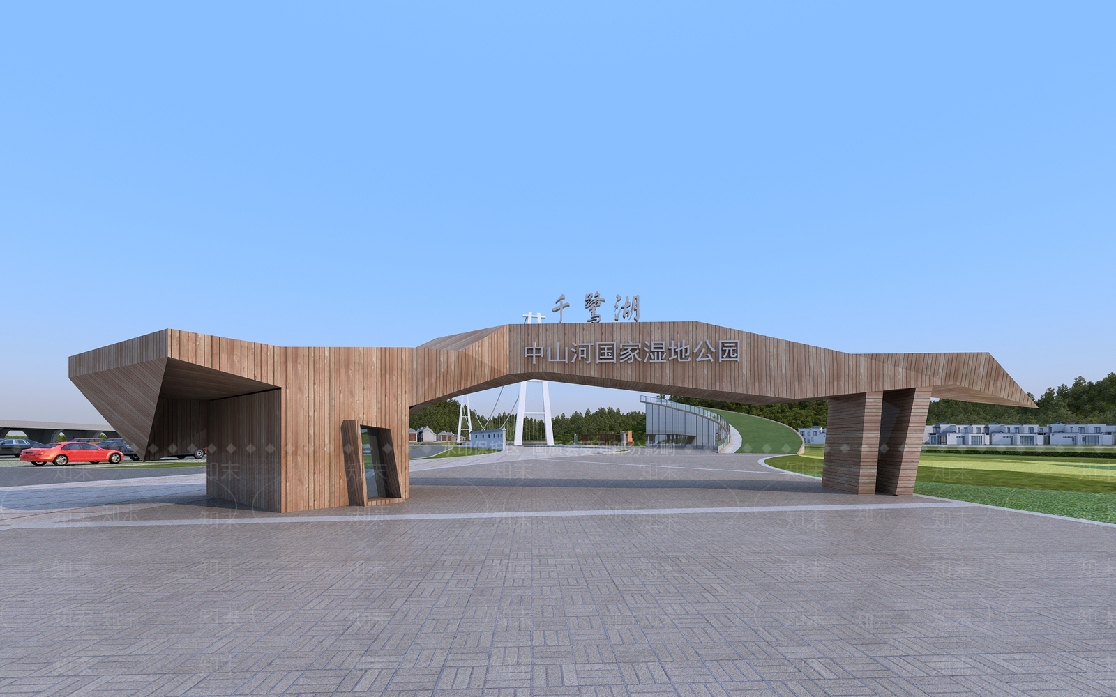 现代公园大门3D模型下载【ID:1109265213】