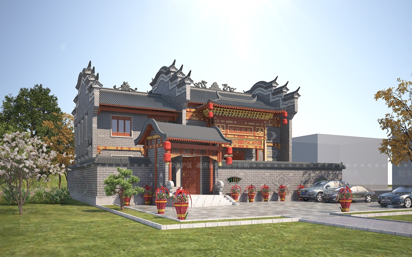 中式祠堂3D模型下载【ID:1109269618】