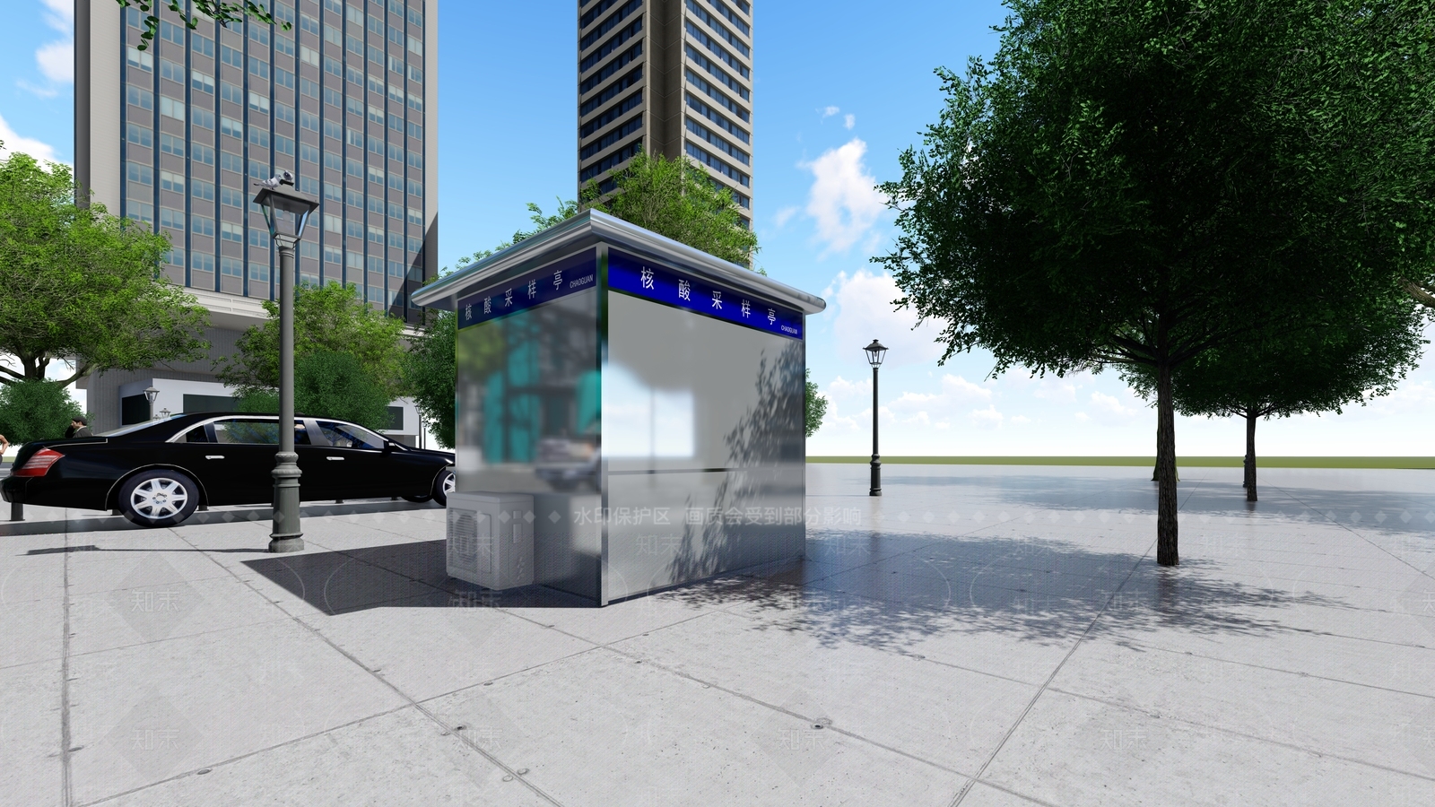 现代医疗建筑SU模型下载【ID:1109415553】