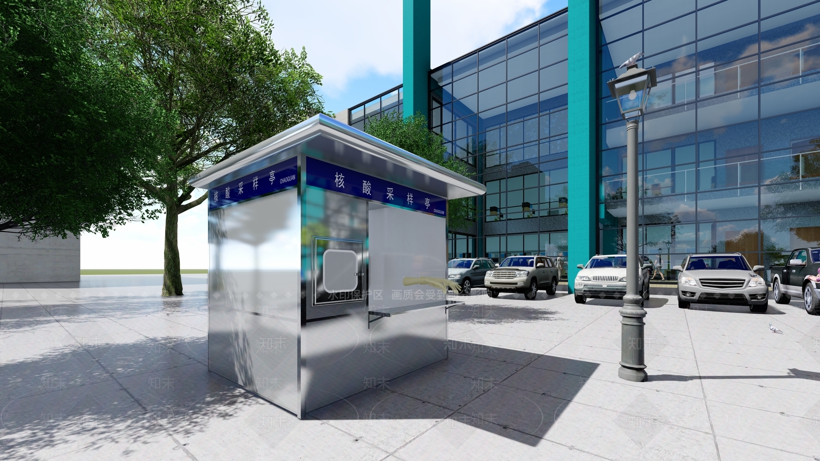 现代医疗建筑SU模型下载【ID:1109415553】