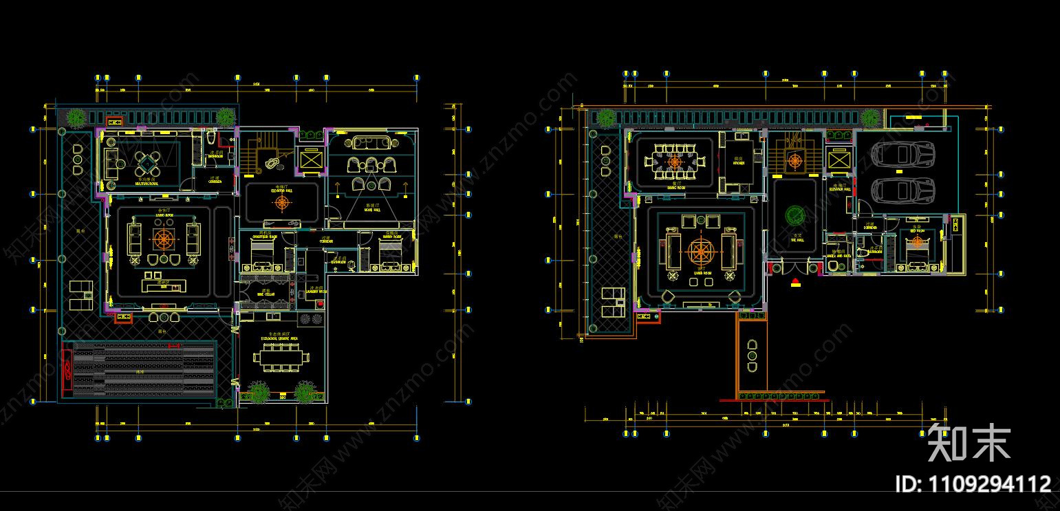 别墅方案cad施工图下载【ID:1109294112】