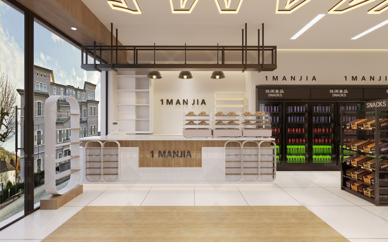 现代零食店3D模型下载【ID:1109297101】
