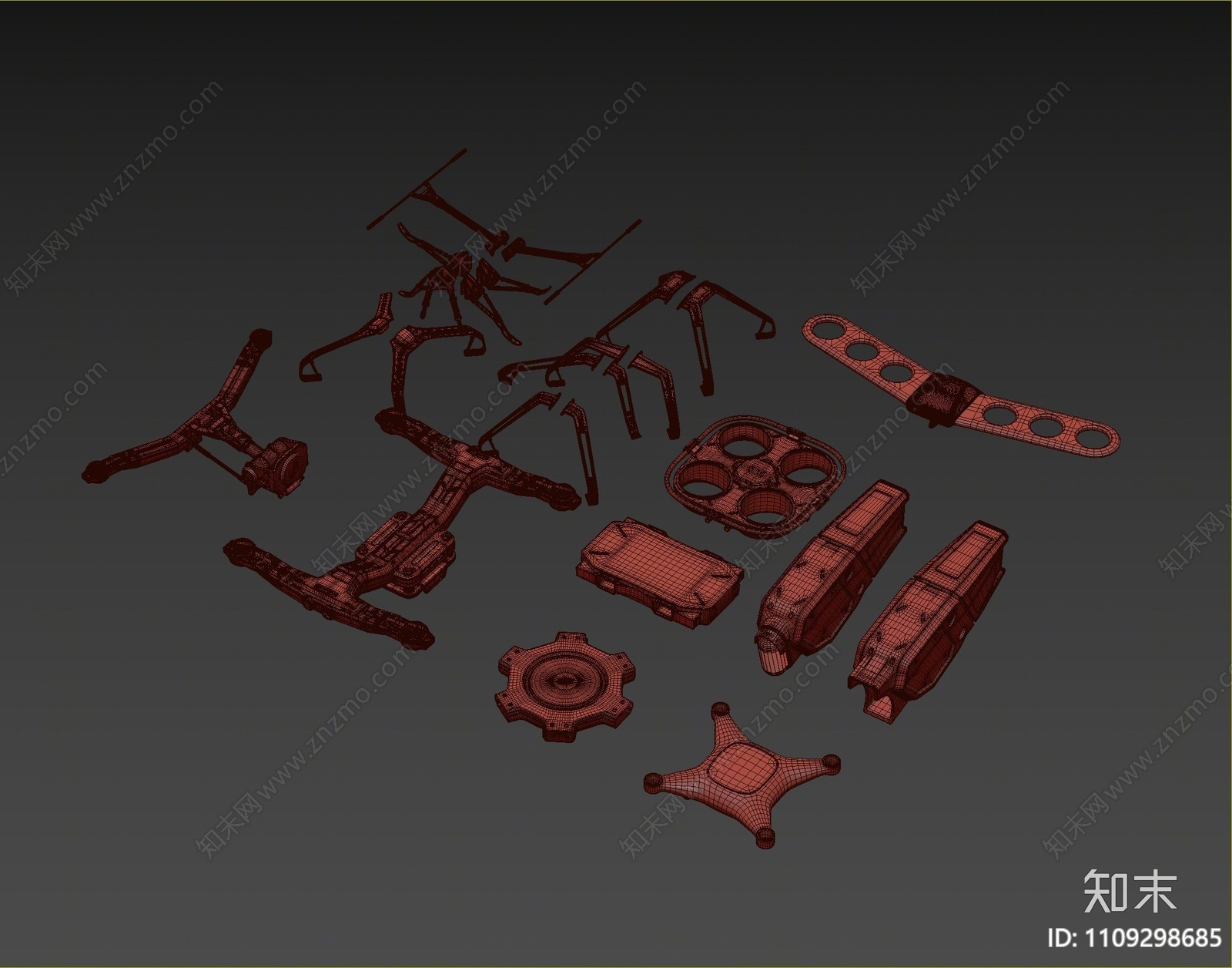 现代军事器材配件3D模型下载【ID:1109298685】